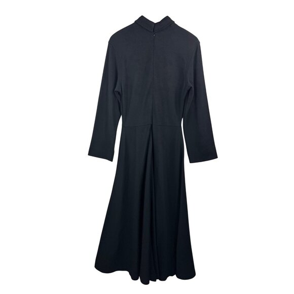 VTG Jane Justin 100% wool A line Dress minimalist dark romantic sz 12 - Picture 2 of 8